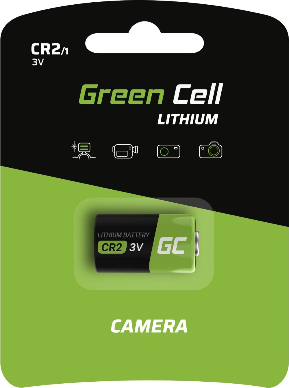 GREEN CELL Lithium Batéria CR2 3V 800mAh