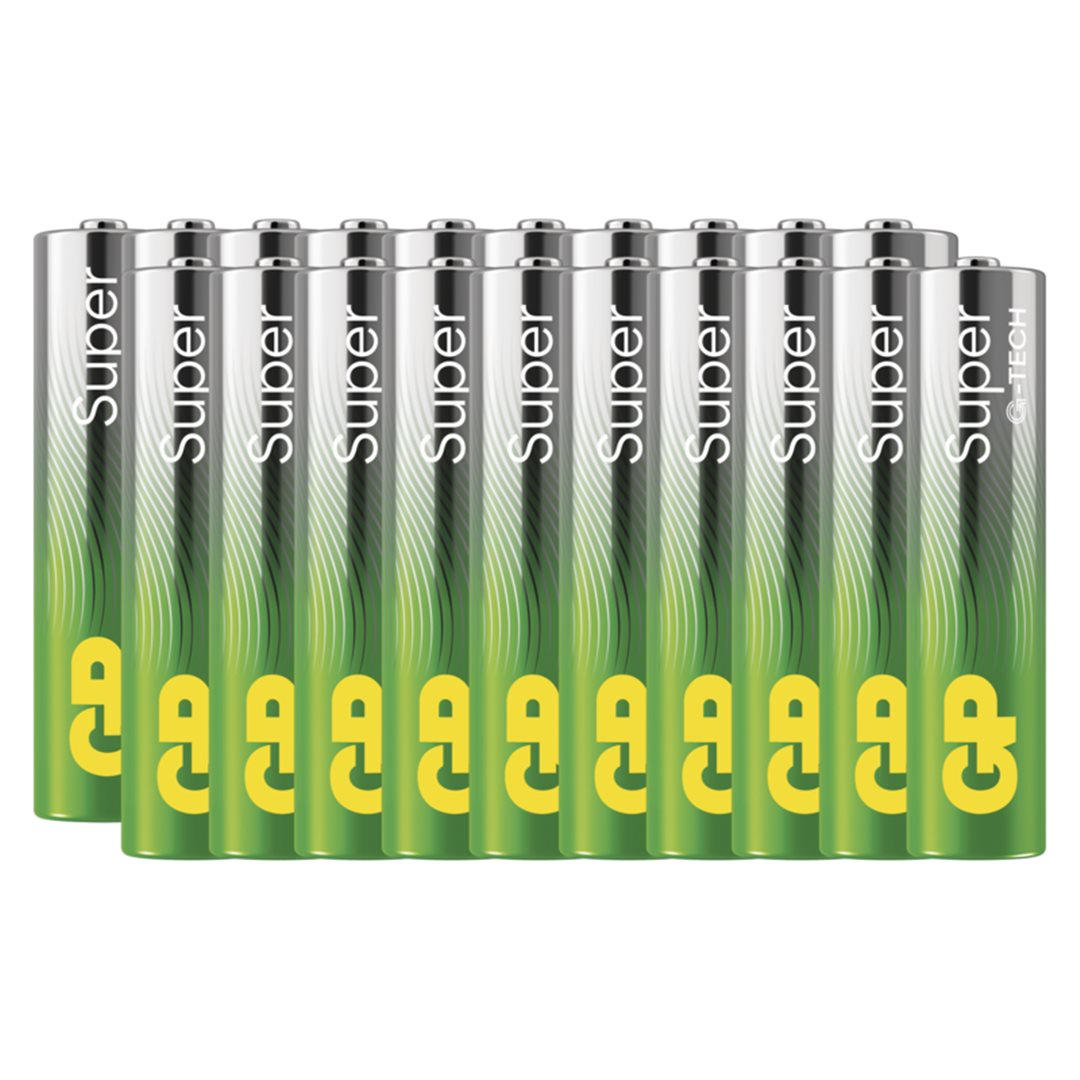20 x Alkalická baterie SUPER AAA (LR03)- GP