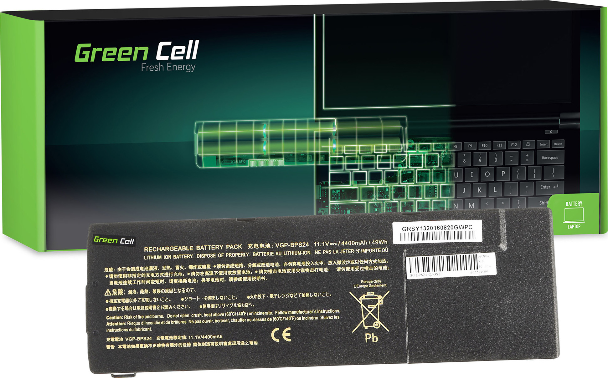 GREEN CELL Batéria do notebooku Sony Vaio VGP-BPS24 VGP-BPL24