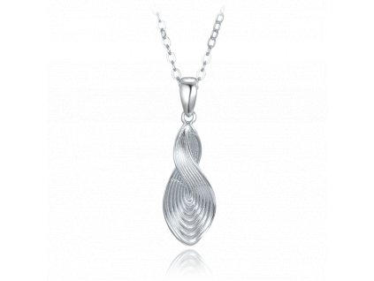 MINET Luxusní broušený stříbrný náhrdelník