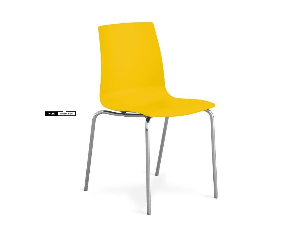 Plastová židle CANDY mat - žlutá