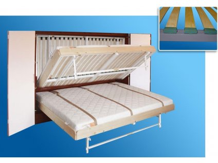 Dvoulůžková sklápěcí postel SKL2 HN (KOMPLET) - horizontální (lamino)