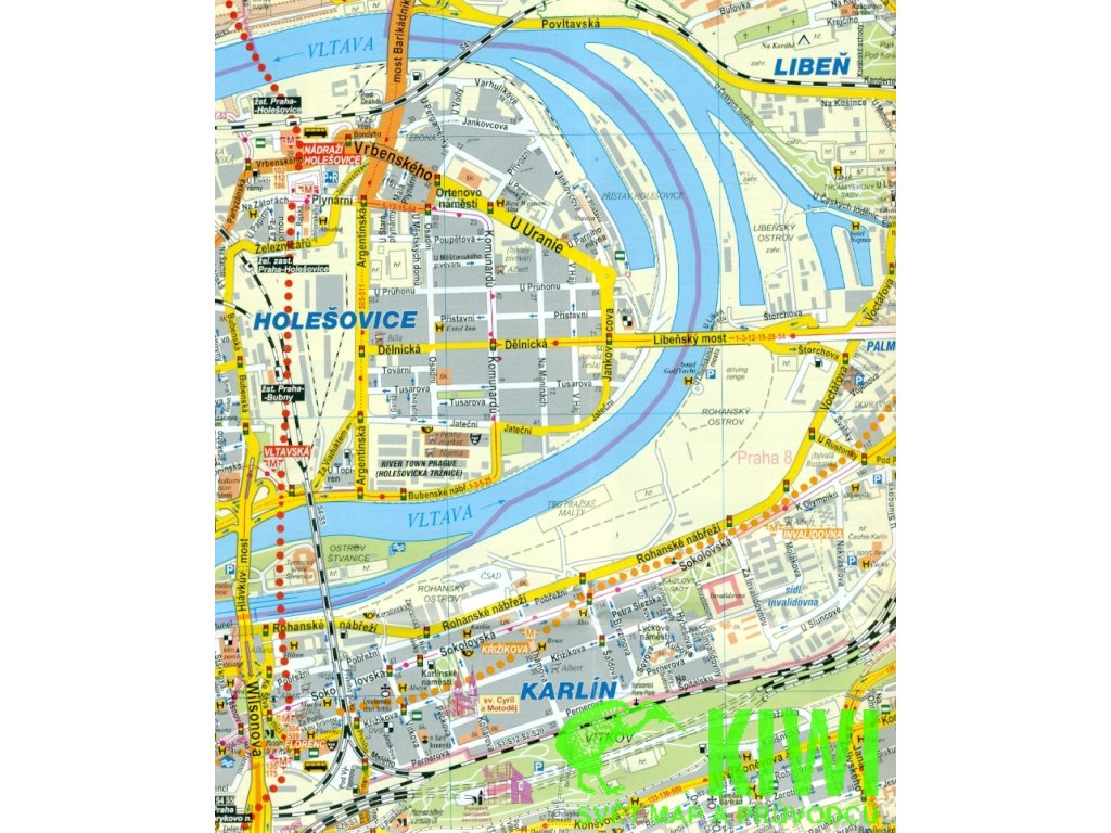 plán Praha 1:12,5t. mapa a průvodce po pražských památkách