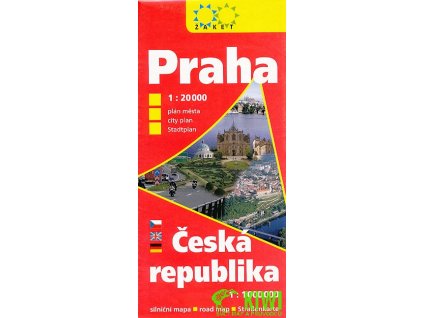 plán Praha 1:20 t. + mapa ČR 1:1 mil.