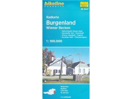 cyklomapa Burgenland, Wiener Becken 1:100t.  voděodolná