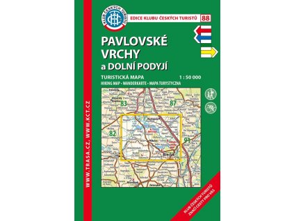 Pavlovské vrchy -  mapa KČT č.88