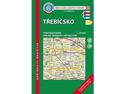 Třebíčsko -  mapa KČT č.80