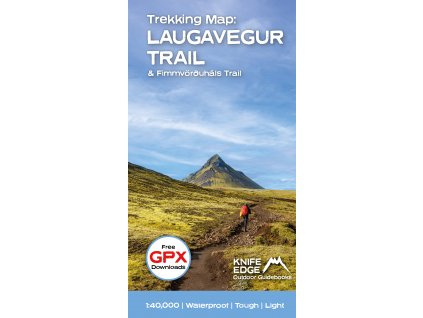 Iceland's Laugavegur trail Two-way 1:40 tis. - turistická mapa