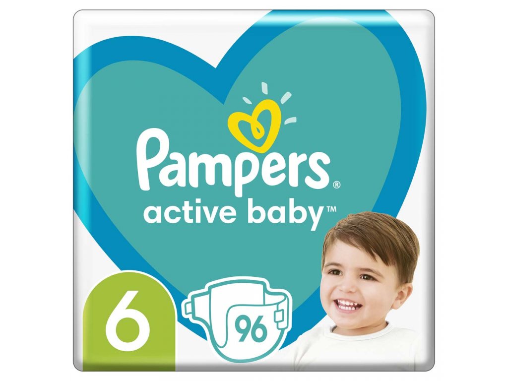 PAMPERS Active Baby Pleny jednorázové 6 (13-18 kg) 96 ks - MEGA PACK