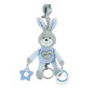 BABY MIX Plyšová hračka s vibrací  králík modrý