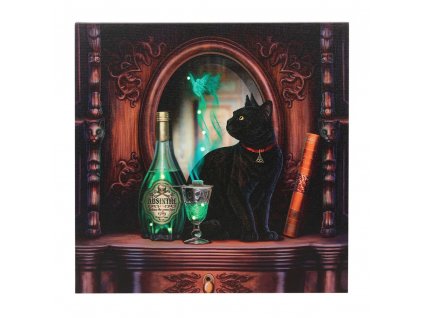obraz kočka s kočkou kočičí s kočkami zelená víla absint absinth plátno lisa parker