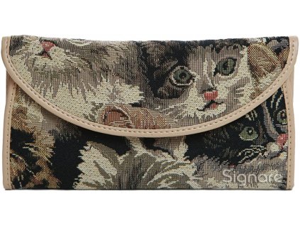 peněženka gobelín kočka s kočkou kočičí s koťaty