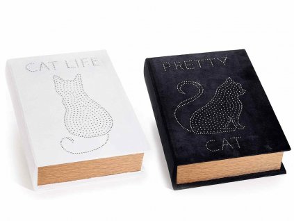 kniha krabička na šperky kočka s kočkou kočičí s kočkami