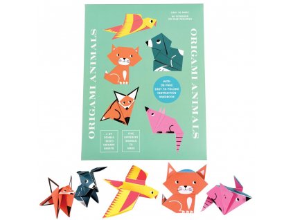 origami skládačka papírová kočka s kočkou kočičí s kočkami zvířátka zvířata