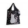 skládací taška nákupní šopovka kočka s kočkou kočičí s kočkami černá bílá růžová 8