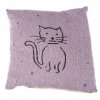 povlak na polštář kočka s kočkou kočičí fialová