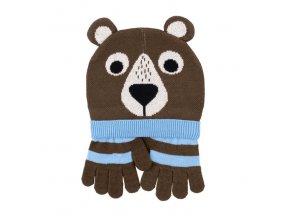 Zoocchini Set čiapka a rukavice 1-3 roky - Medveď