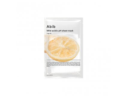 Abib Mild Acidic pH Sheet mask Yuja fit - rozjasňující plátýnková maska s extraktem z Yuzu
