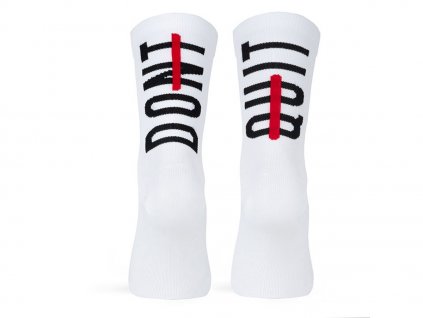 Sportovní ponožky DON'T QUIT - WHITE (Velikost ponožek L-XL (42-46))