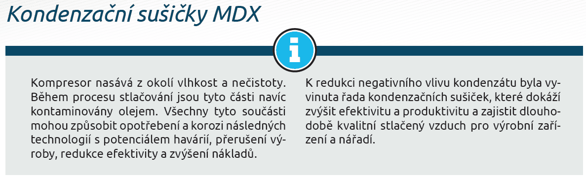 Kondenzační sušičky MDX