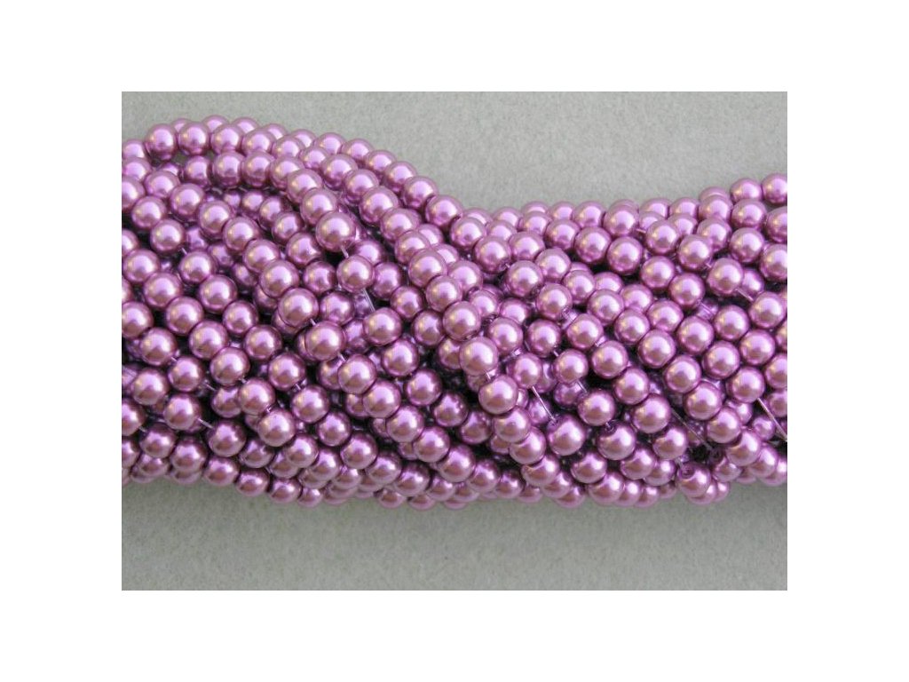 Korálky - voskované perle (12277) 6 mm