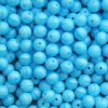 Korálky mačkané - kulička 3 mm - 63020 modrá