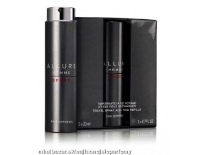 Chanel Allure Homme Sport Eau Extreme parfémovaná voda pánská 60 ml  3x20 ml plnitelný komplet twist set + vzorek CHANEL k objednávce zdarma