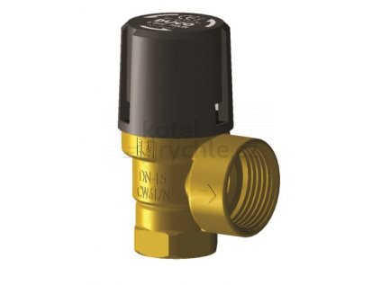 DUCO ventil pojistný 1/2“×3/4“, 3bar, 120kW, membránový, závitový, topení, mosaz