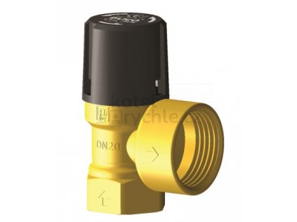 DUCO ventil pojistný 3/4"x1", 2,5bar, 114kW, membránový, závitový, topení, mosaz