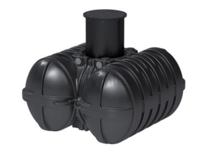 ROTH TWINBLOCK akumulační nádrž 5000l, na dešťovou vodu, s filtračním košem, PE, černá