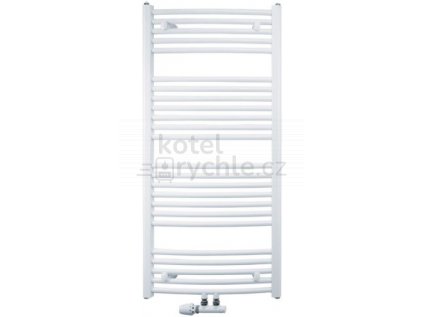 KORADO KORALUX RONDO COMFORT - M koupelnový radiátor 1220/450, spodní středové připojení, bílá RAL9016
