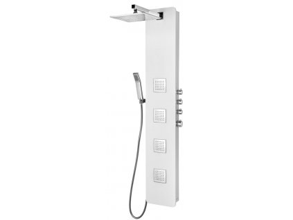 SPIRIT SQUARE termostatický sprchový panel nástěnný, 250x1550mm, bílá obrázek č.: 1