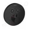 Hansgrohe Shower Select Termostatická baterie pod omítku pro 2 spotřebiče, matná černá 15743670