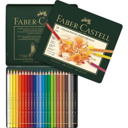 Faber-Castell,  Polychromos, umělecké pastelky nejvyšší kvality, 24 ks