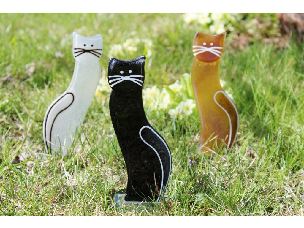 skleněná dekorativní kočka