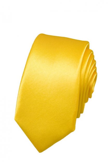 Úzká kravata Avantgard - žlutá