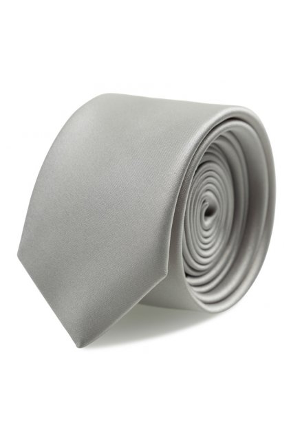 Slim kravata s kapesníčkem Brinkleys - stříbrná