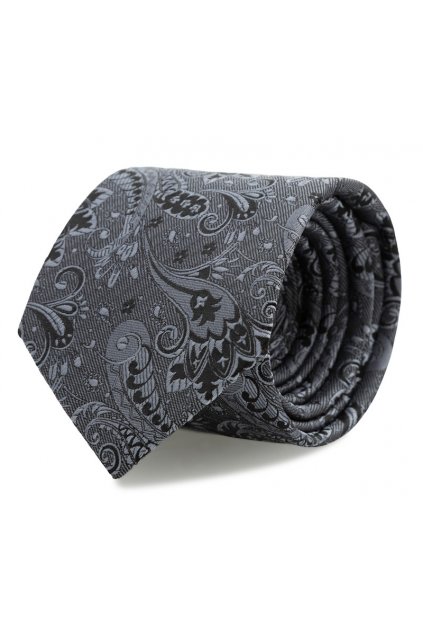 Slim kravata s kapesníčkem Brinkleys - antracitová