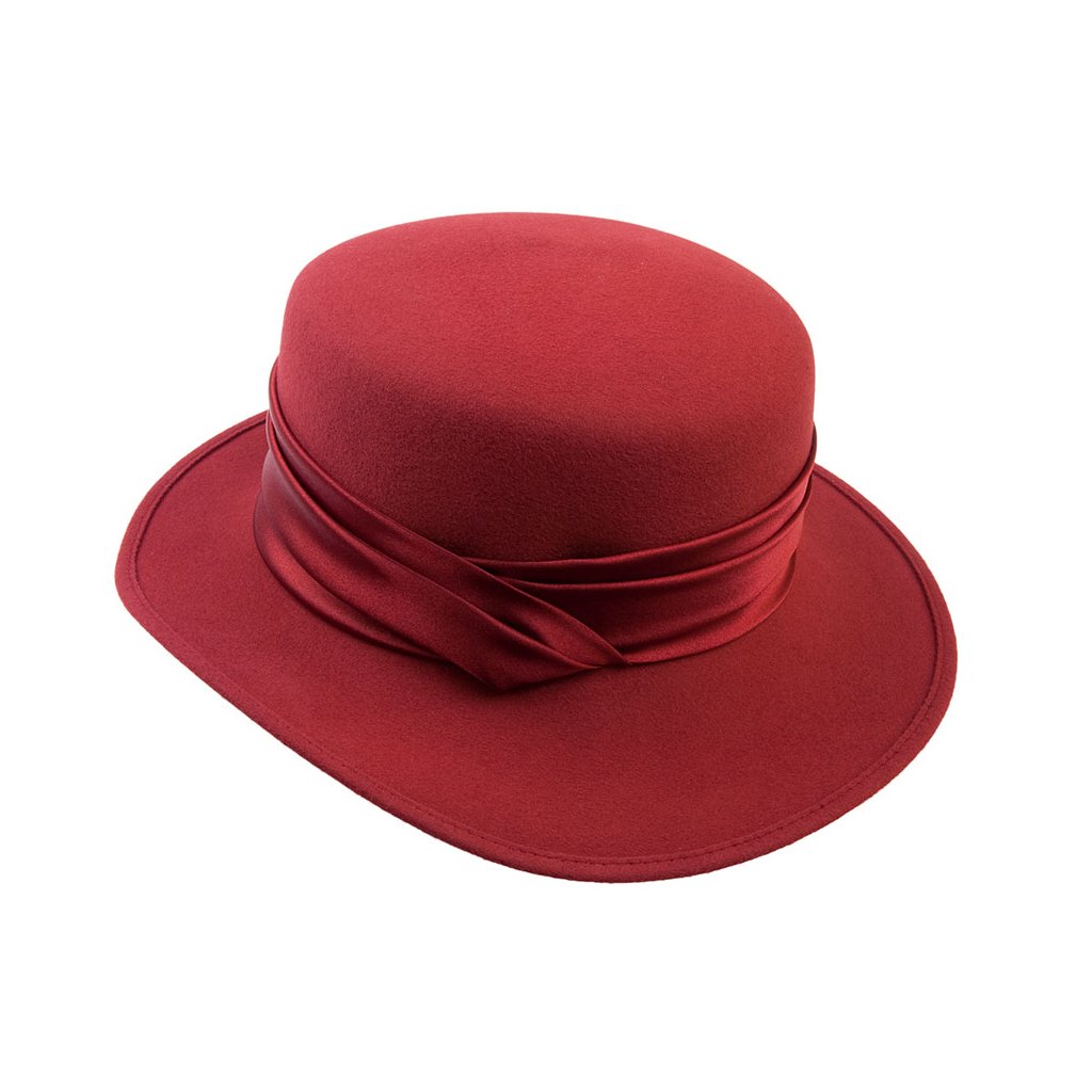 Dámský plstěný klobouk TONAK 50224/03 bordový Q 1016
