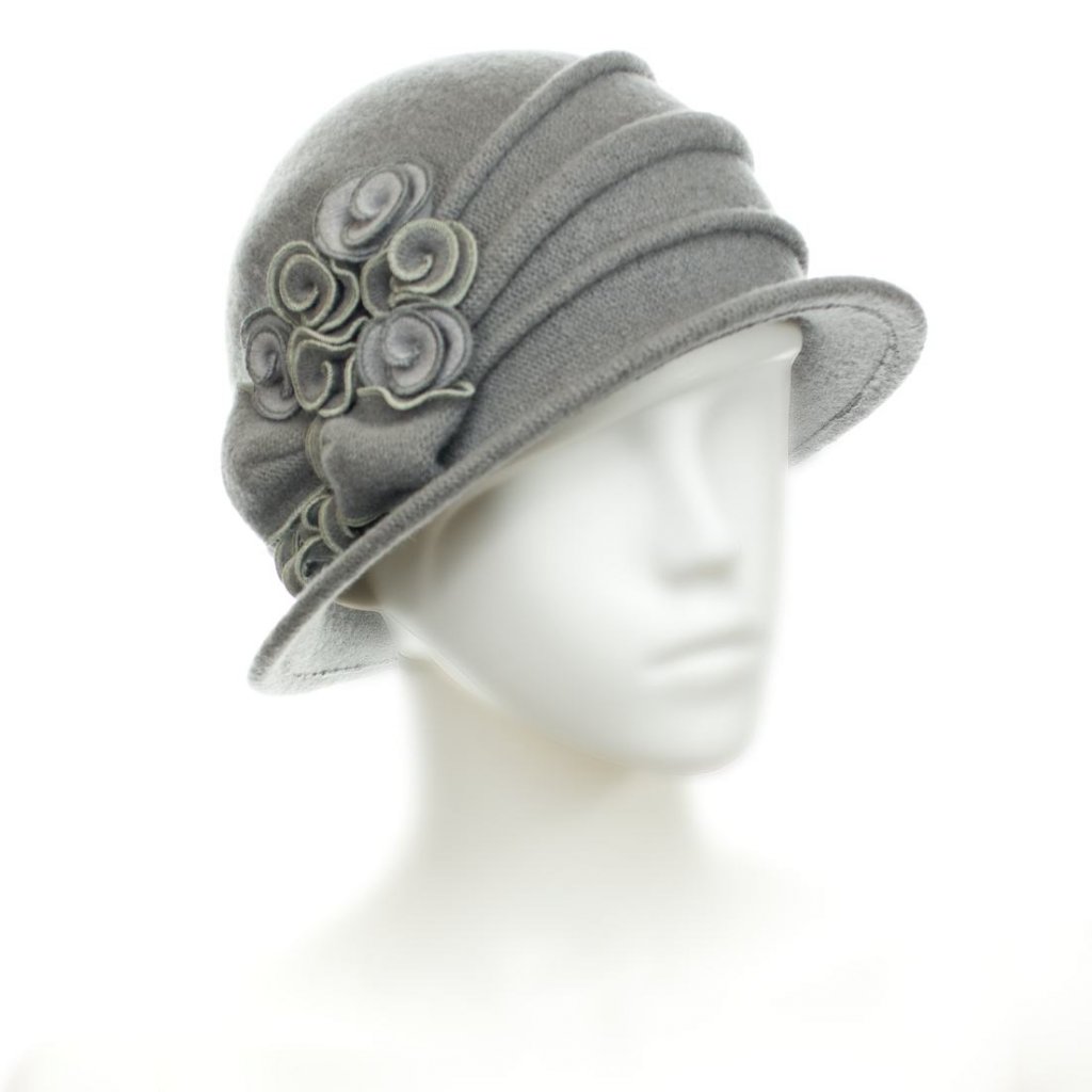 Dámský vlněný klobouček W-0124/308 šedý