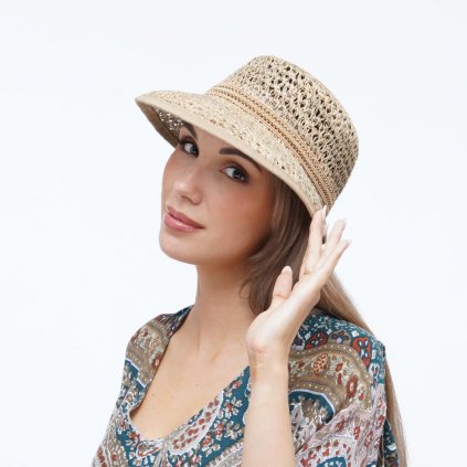 Letní dámský  klobouk z hrubé mořské trávy 0931