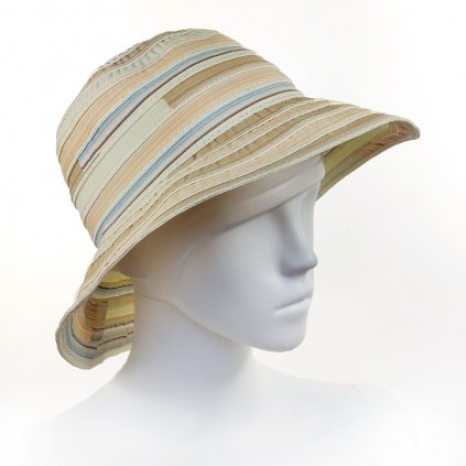 Letní dámský klobouk vícebarevný béžový Fa-43508/BEZ