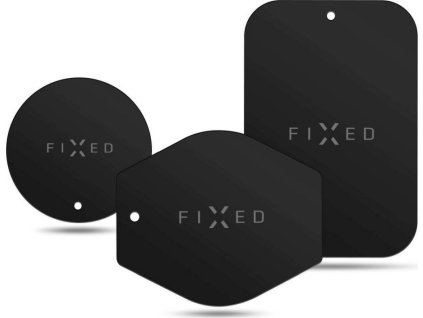 Sada náhradních plíšků k magnetickým držákům FIXED Icon Plates, černá