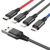 hoco x76 4in1 super charging cable 2xltn tc musb