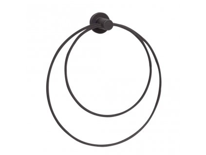 Žiedas rankšluosčiui pakabinti LOOP 26 x 23 cm, juodas, Hübsch