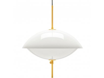 Pendant lamp CLAM 55 cm, white/brass, Fritz Hansen