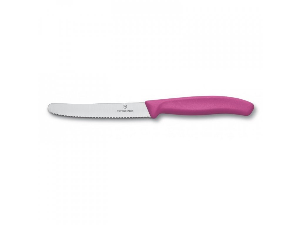 Nož za paradižnik, 11 cm, roza barve, Victorinox