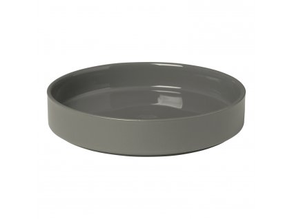 Globok krožnik PILAR, 20 cm, temno siva, keramika, Blomus