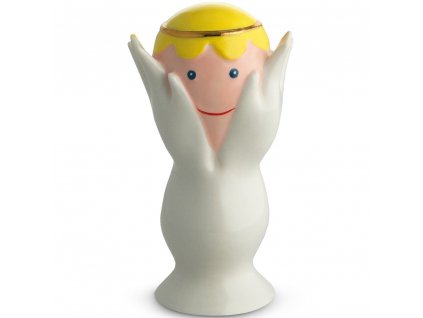 Božična figurica ANGELO MIRACOLO, 9 cm, bela, porcelan, Alessi
