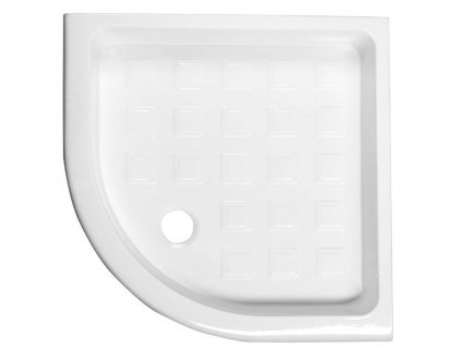 RETRO keramická sprchová vanička, štvrťkruh 90x90x20cm, R550, biela